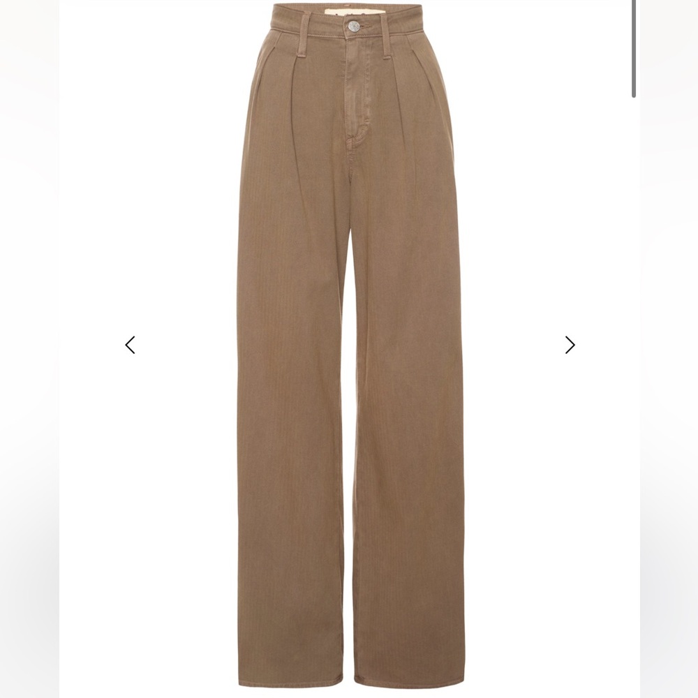 AMO sheryl trouser in coffee size 28 brown front pleats - Picture 2 of 12